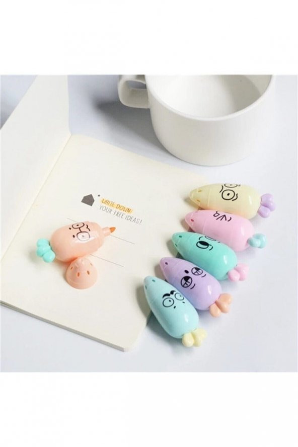 Perfect Havuç Mini Fosforlu Kalem 6Lı