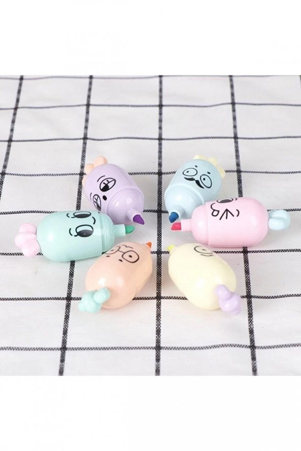 Perfect Havuç Mini Fosforlu Kalem 6Lı - 3