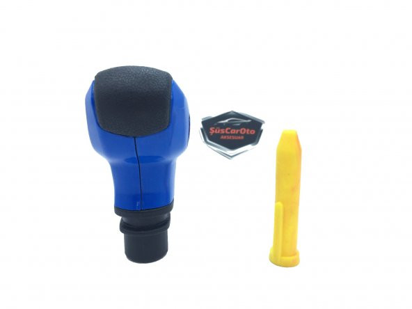 Her Araca Uyumlu Üniversal Spor Görünümlü Vites Topuzu Aparatlı MAVİ - 2