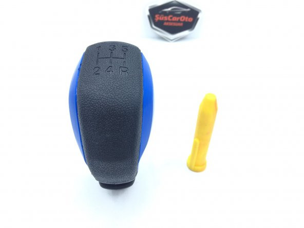 Her Araca Uyumlu Üniversal Spor Görünümlü Vites Topuzu Aparatlı MAVİ - 3