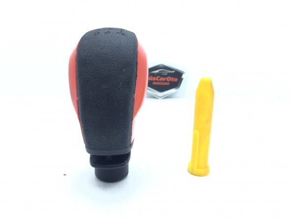 Her Araca Uyumlu Üniversal Spor Görünümlü Vites Topuzu Aparatlı KIRMIZI - 3