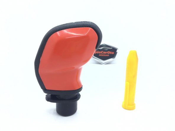 Her Araca Uyumlu Üniversal Spor Görünümlü Vites Topuzu Aparatlı KIRMIZI - 5