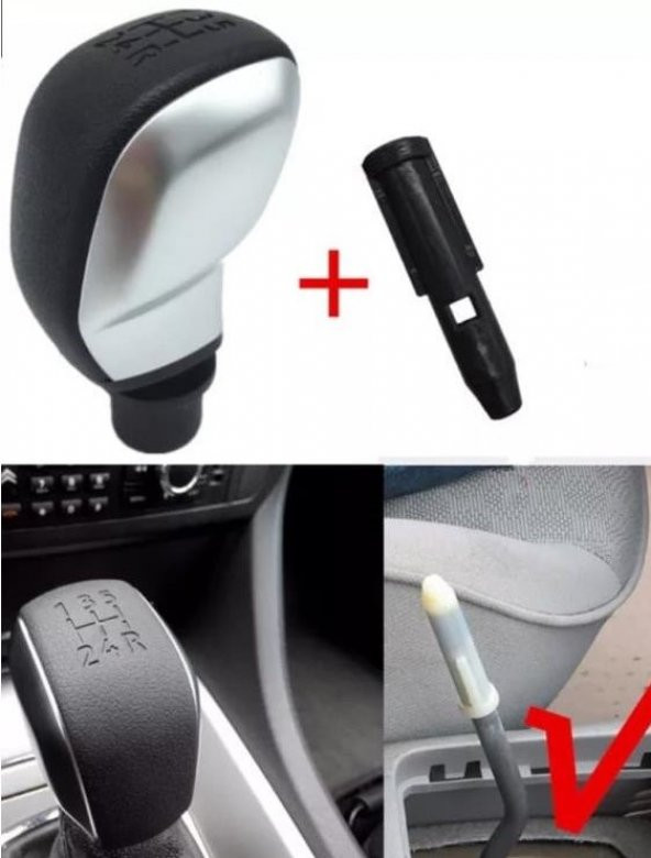 Her Araca Uyumlu Üniversal Spor Görünümlü Vites Topuzu Aparatlı KIRMIZI - 7