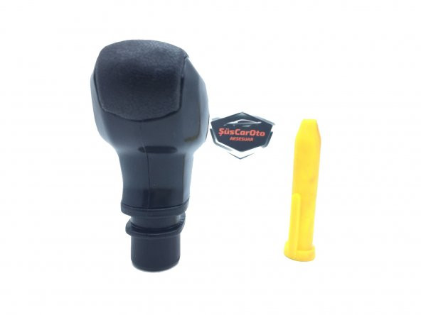 Her Araca Uyumlu Üniversal Spor Görünümlü Vites Topuzu Aparatlı Siyah - 2