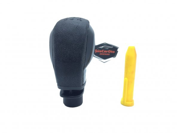 Her Araca Uyumlu Üniversal Spor Görünümlü Vites Topuzu Aparatlı Siyah - 3