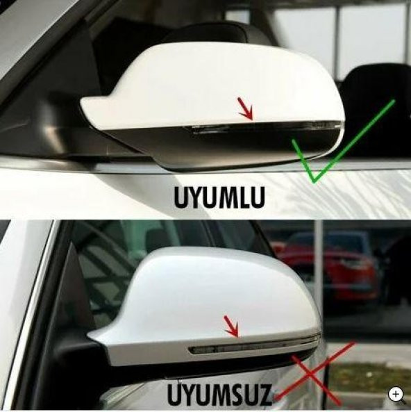 Audi A4 B8 2009-2014 Batman Yarasa Ayna Kapağı Piano Black ABS Plastik - 3