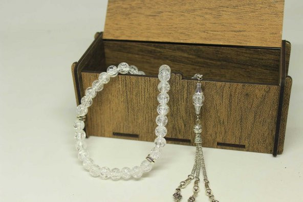 Necef Taşı Tesbih 8mm Ahşap Kutulu - Resim 3