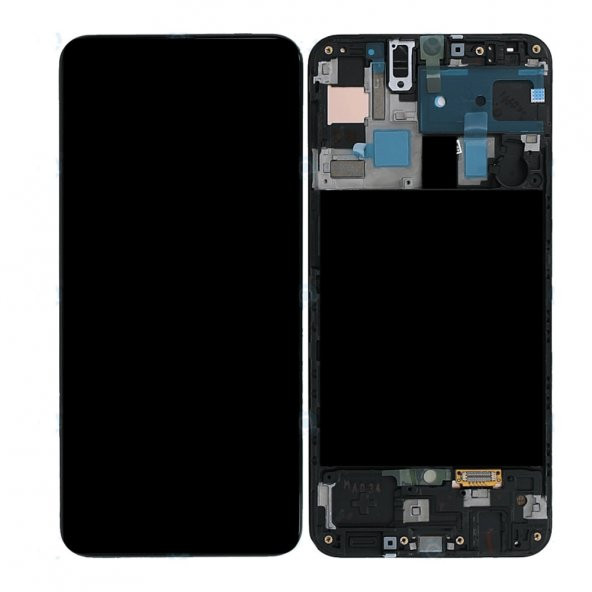Kdr Samsung Galaxy A50 SM-A505 Lcd Ekran Dokunmatik Revize Siyah Çıtalı