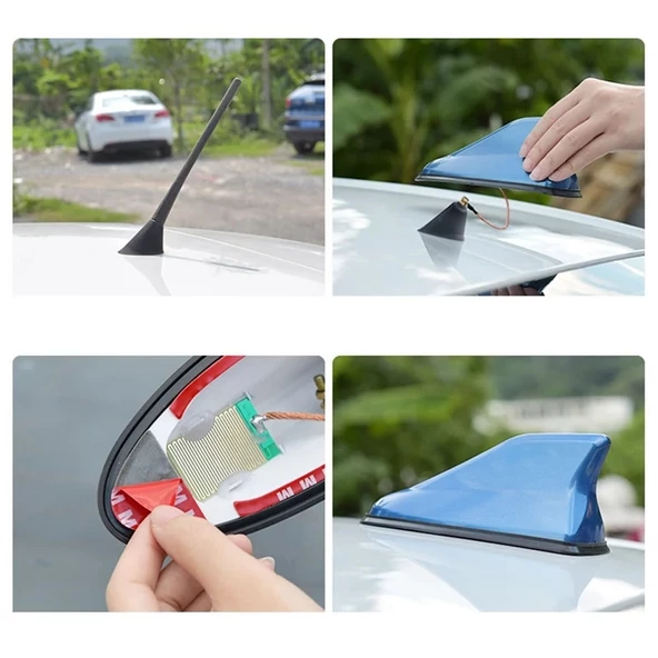 Yeni Tip Elektrikli Balık Sırtı Köpekbalığı Balina Tavan Anteni Shark Anten - 8