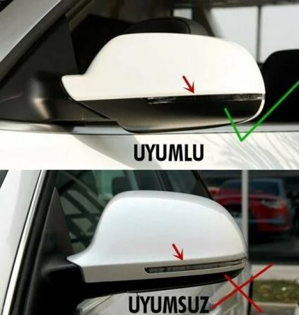 Audi A5 B8 2007-2016 Batman Yarasa Ayna Kapağı Piano Black ABS Plastik - Resim 2