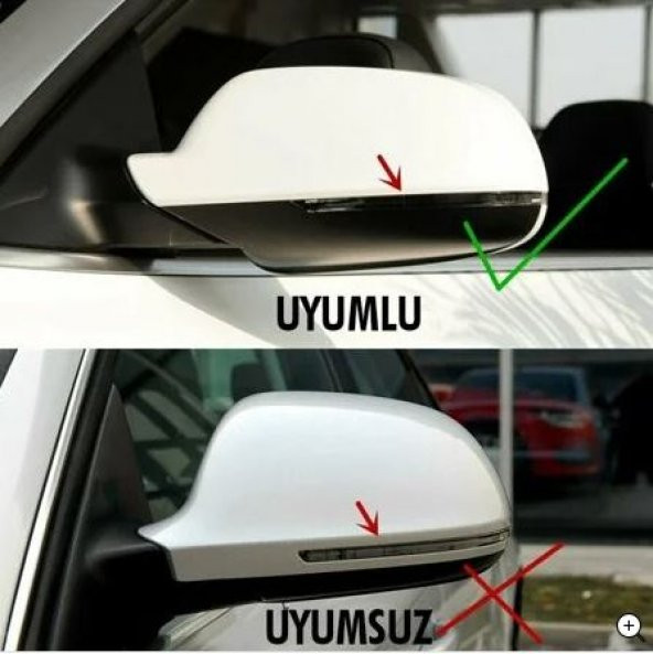 Audi A3 8P 2008-2012 Batman Yarasa Ayna Kapağı Piano Black ABS Plastik - 2