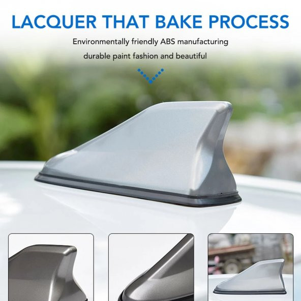 Yeni Tip Elektrikli Balık Sırtı Köpekbalığı Balina Anten Beyaz Tavan Anteni - 4