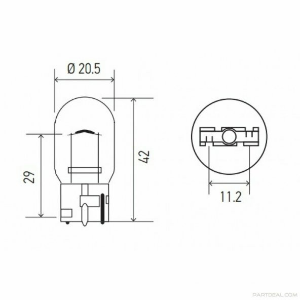 Diadem Ampul T20 W21/5W Park Sinyal Ampulü Gündüz Farı 12V 2li Takım - 3