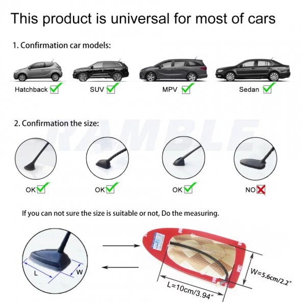 Yeni Tip Elektrikli Balık Sırtı Köpekbalığı Balina Anten Beyaz Tavan Anteni - 12