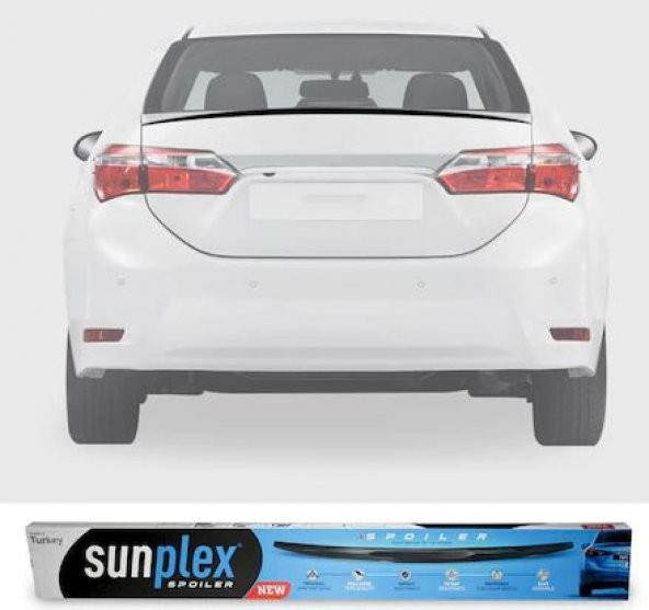 SUNPLEX Toyota Corolla Bagaj Üstü Spoiler Piano Black 2013-2017