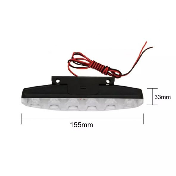6 Ledli Gündüz Farı Gündüz Ledi DRL Led Lamba 18W Su Geçirmez - 6