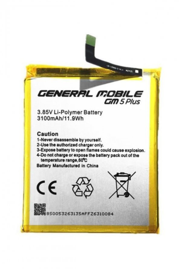 Kdr General Mobile Gm 5 Plus Batarya Pil