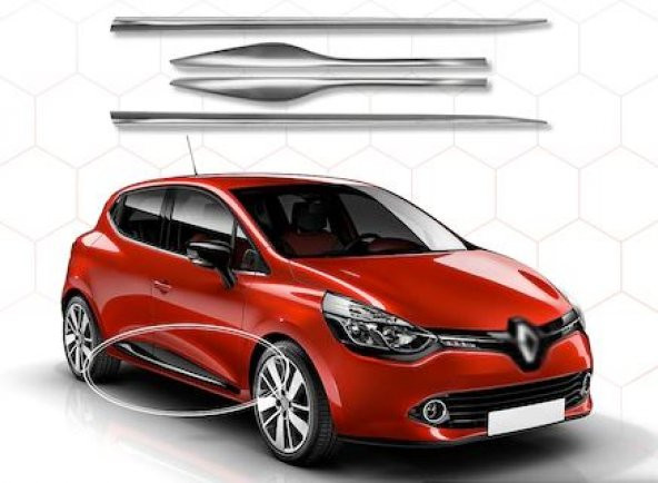 Renault Clio 4 Hb Krom Yan Kapı Çıtası 4 Parça 2012 ve Üzeri - 5