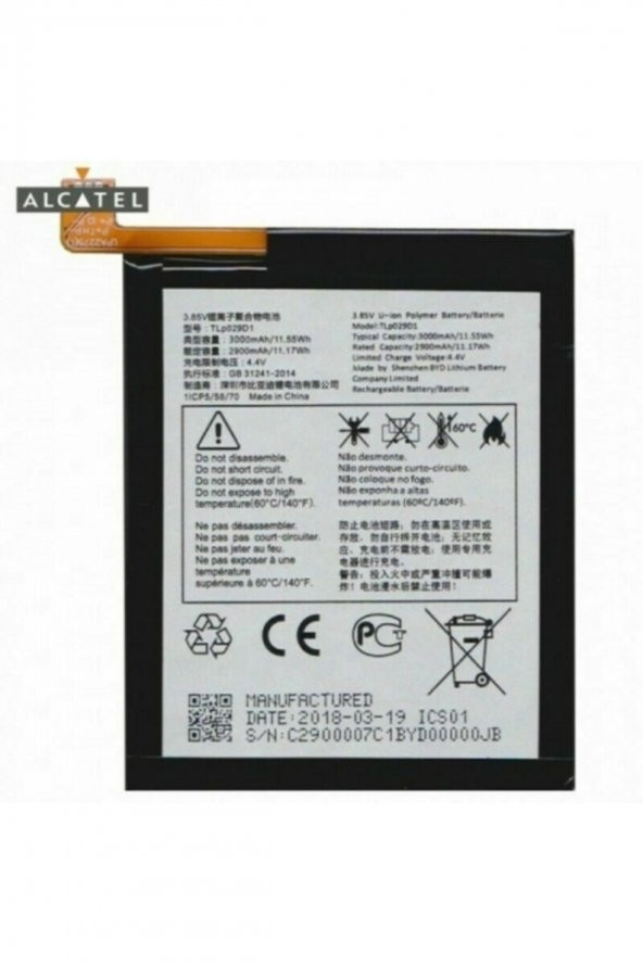 Kdr Alcatel İdol 3 5052Y TLP029D1 Batarya Pil