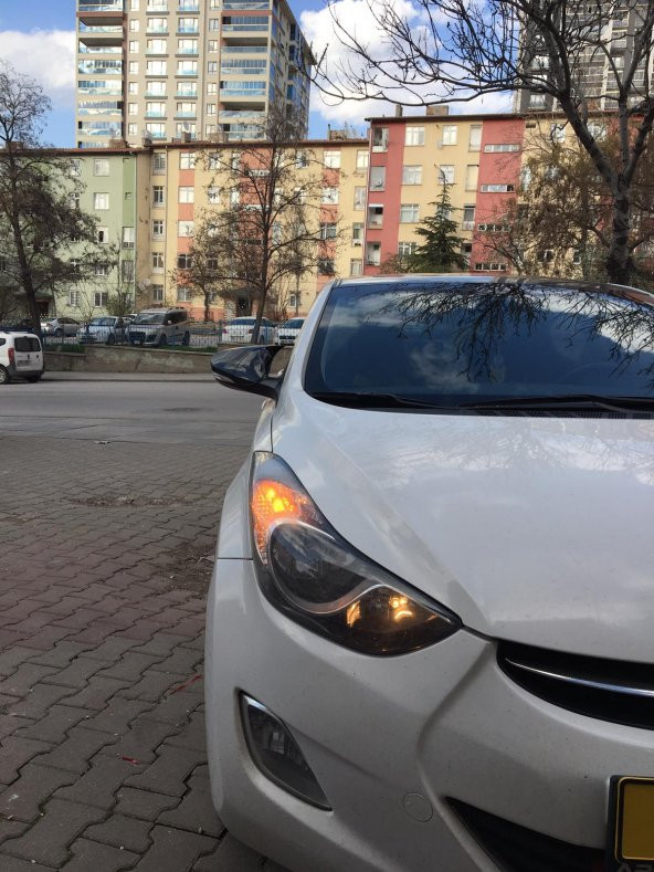 Hyundai Elantra 2011-2016 Batman Yarasa Ayna Kapağı Piano Black ABS Plastik - 2