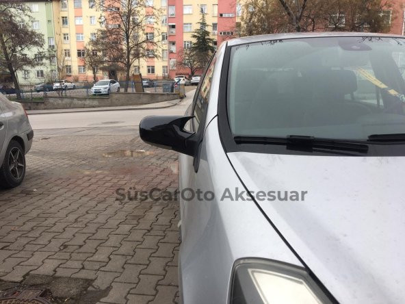 Renault Clio 3 2005-2009 Batman Yarasa Ayna Kapağı Piano Black ABS Plastik - 3