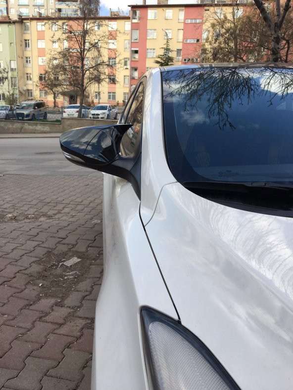 Hyundai Elantra 2011-2016 Batman Yarasa Ayna Kapağı Piano Black ABS Plastik - 7