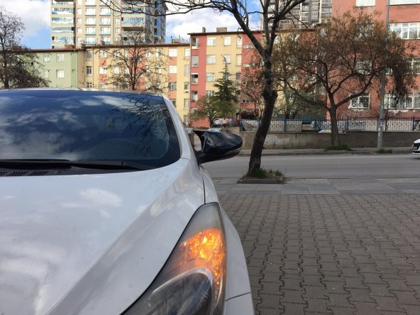 Hyundai Elantra 2011-2016 Batman Yarasa Ayna Kapağı Piano Black ABS Plastik - 10