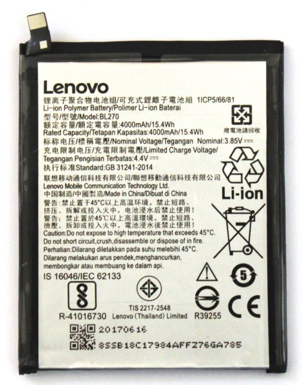 Kdr Lenovo K8 Note BL270 Batarya Pil