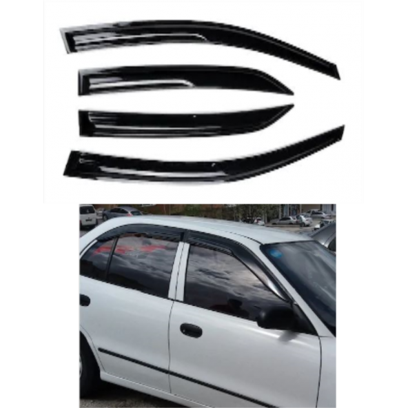 Hyundai Accent Yumurta Kasa 95-00 Mugen Cam Rüzgarlığı Seti 4lü