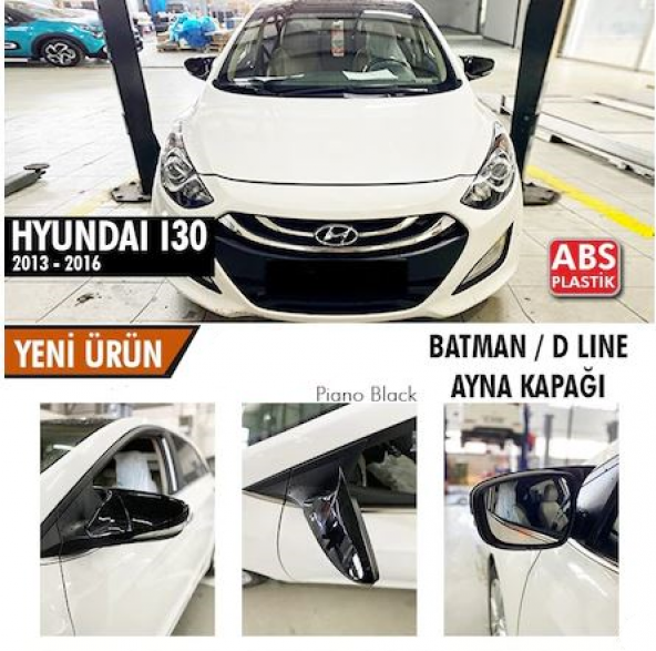 Hyundai İ30 2012-2017 Batman Yarasa Ayna Kapağı Piano Black ABS Plastik