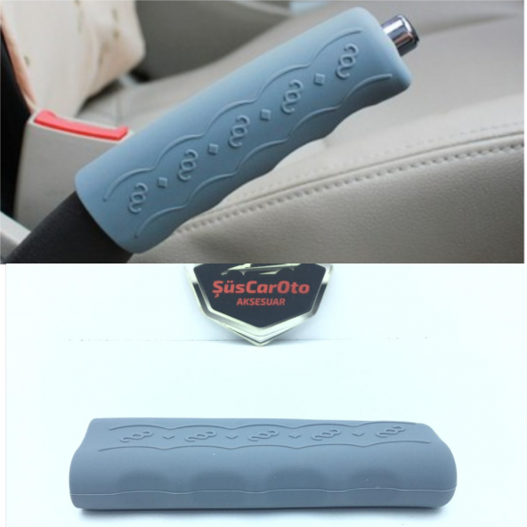 CARUB Silikon El Freni Kılıfı El Freni Koruyucusu Silikon Gri