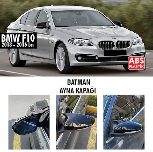 BMW F10 LCI 2013-2016 Makyajlı Kasa Batman Yarasa Ayna Kapağı Piano Black ABS Plastik ürün görseli 1