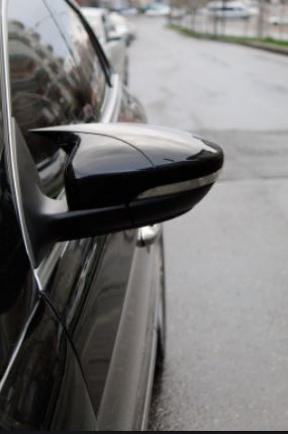 Vw Passat CC 2007-2017 Batman Yarasa Ayna Kapağı Piano Black ABS Plastik - 2