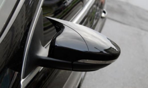 Vw Passat CC 2007-2017 Batman Yarasa Ayna Kapağı Piano Black ABS Plastik - 3