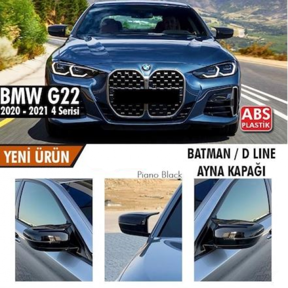 BMW G22-G23-G26 4 Serisi Batman Yarasa Ayna Kapağı Piano Black ABS Plastik