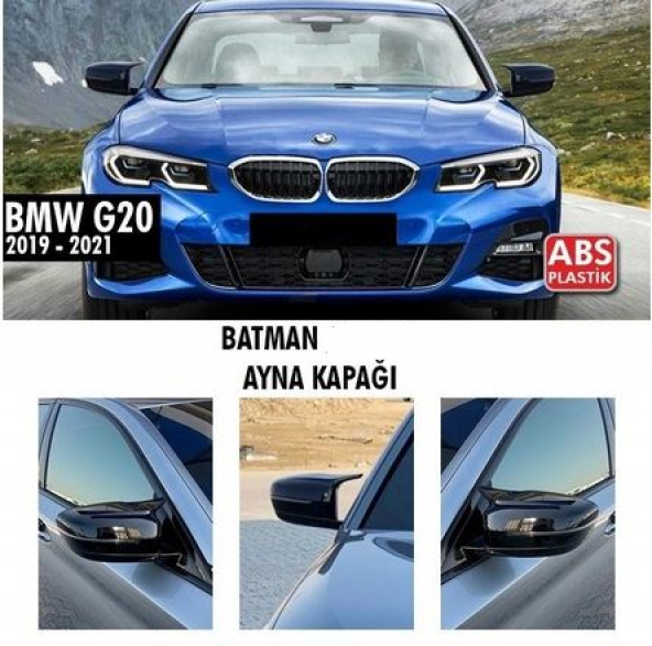 BMW G20 3 Serisi Batman Yarasa Ayna Kapağı Piano Black ABS Plastik ürün görseli 1