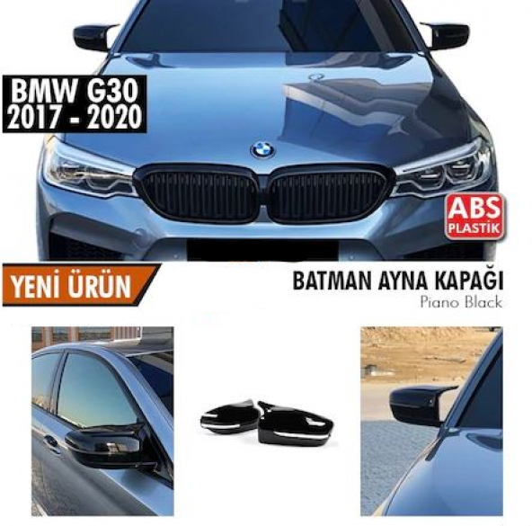BMW G30 5 Serisi Batman Yarasa Ayna Kapağı Piano Black ABS Plastik
