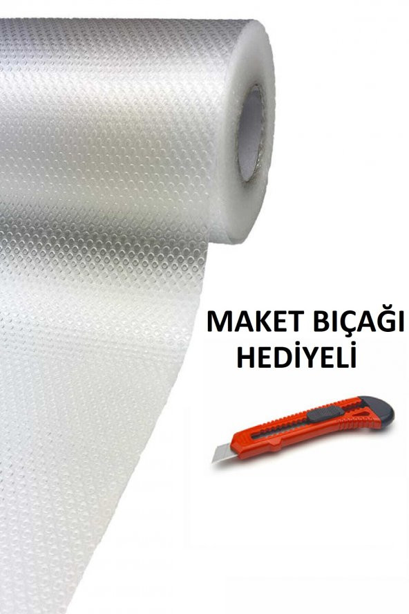Eva Kaymaz 45cm X 10 Metre Şeffaf Raf Dolap Içi Ve Çekmece Içi Örtüsü 10 Metre