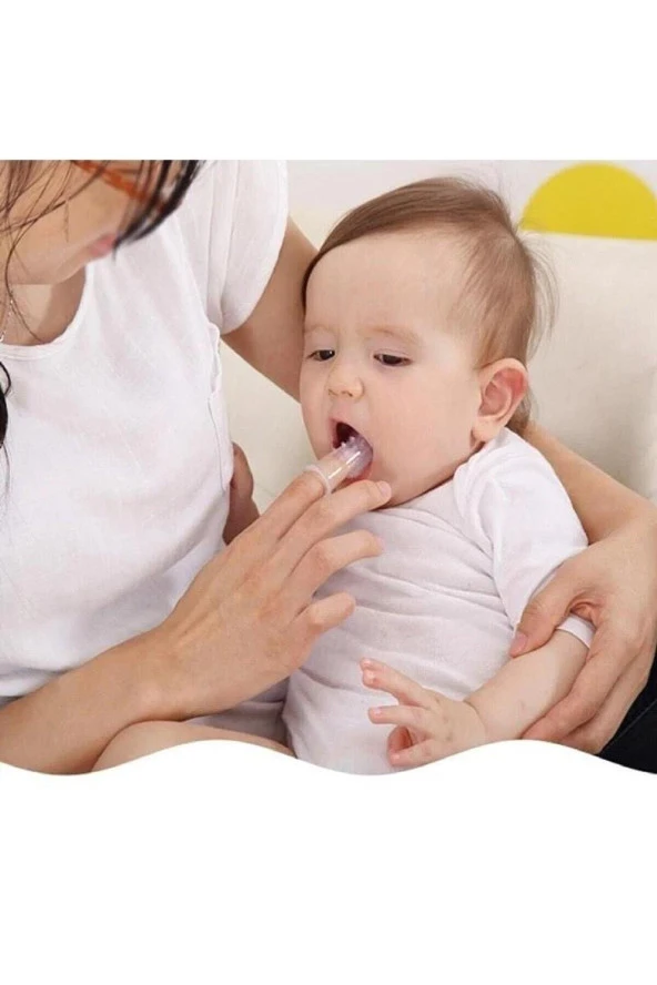 Bebek Slikon Diş Fırçası Parmak Diş Fırçası Bebek Diş Kaşıma Kutulu Tartar - 2