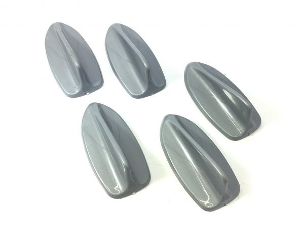 5 li Mini Shark Balina Anten Seti Balık Sırtı Süs Anten Gri