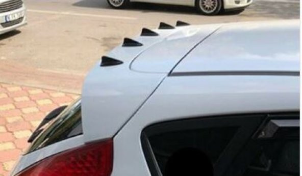 5 li Mini Shark Balina Anten Seti Balık Sırtı Süs Anten Siyah - 2