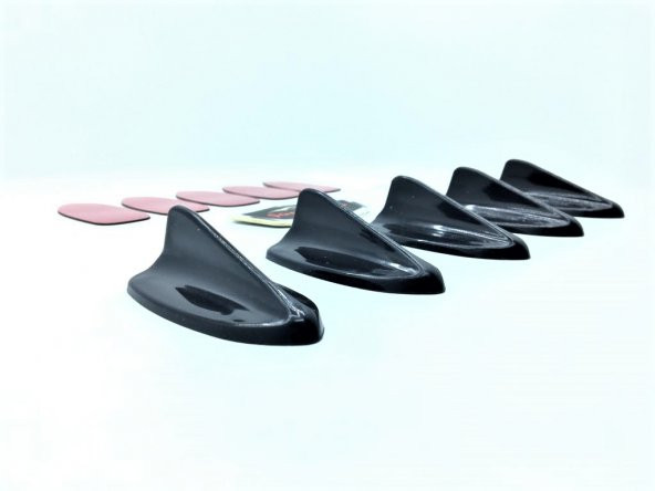 5 li Mini Shark Balina Anten Seti Balık Sırtı Süs Anten Siyah - 9