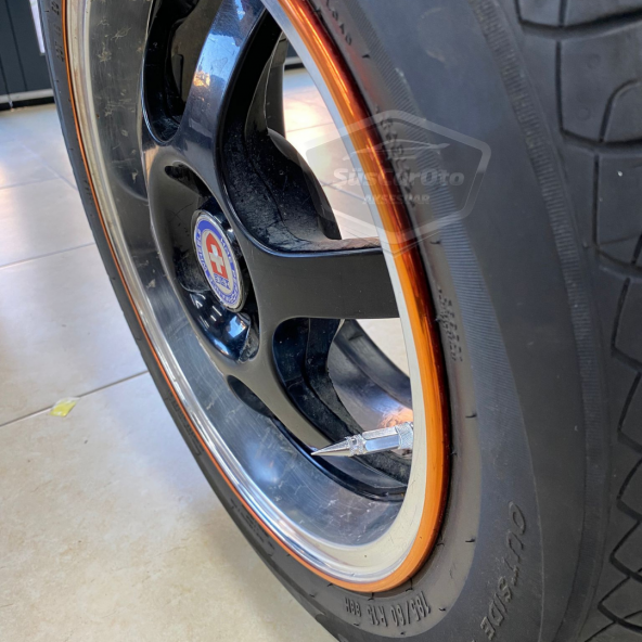 Sivri Sibop Kapağı Mermi Sibop Kapağı Araba Motosiklet Bisiklet Metal 4 lü Set Gümüş Krom - 3