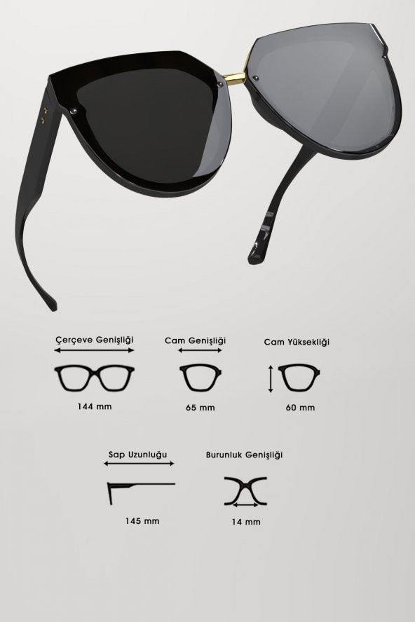 ZEY  Siyah Güneş Gözlüğü - Black Sunglasses - Resim 3