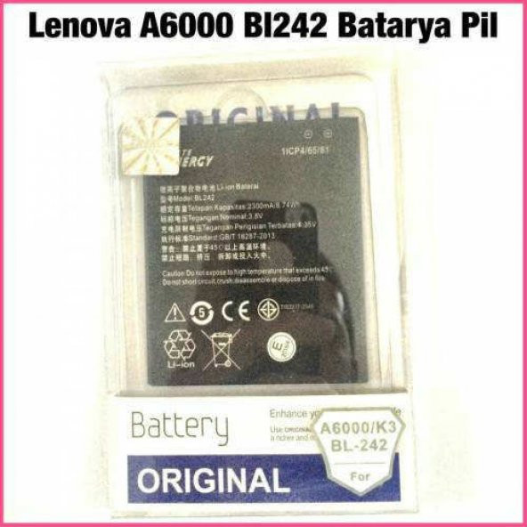 Lenovo K3 Note A6000 A6010 A2020 VİBE C BL242 BATARYA PİL