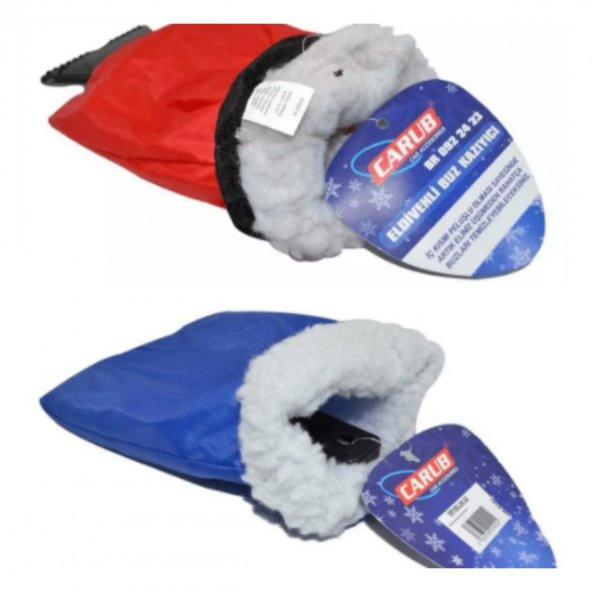 Carub Oto Su Geçirmez Buz Kazıyıcısı Kırıcı Eldivenli