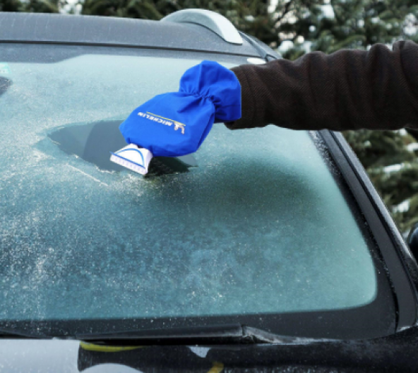 Carub Oto Su Geçirmez Buz Kazıyıcısı Kırıcı Mavi Eldivenli - 2