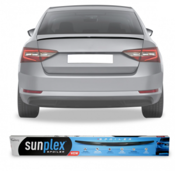 SUNPLEX Skoda Octavia Bagaj Üstü Spoiler Piano Black 2013-2019
