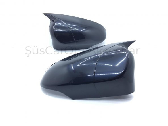 Toyota Grubu Batman Yarasa Ayna Kapağı Piano Black ABS Plastik - 1
