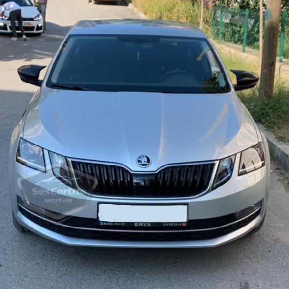 Skoda Octavia 2013-2020 Batman Yarasa Ayna Kapağı Piano Black ABS Plastik - 4